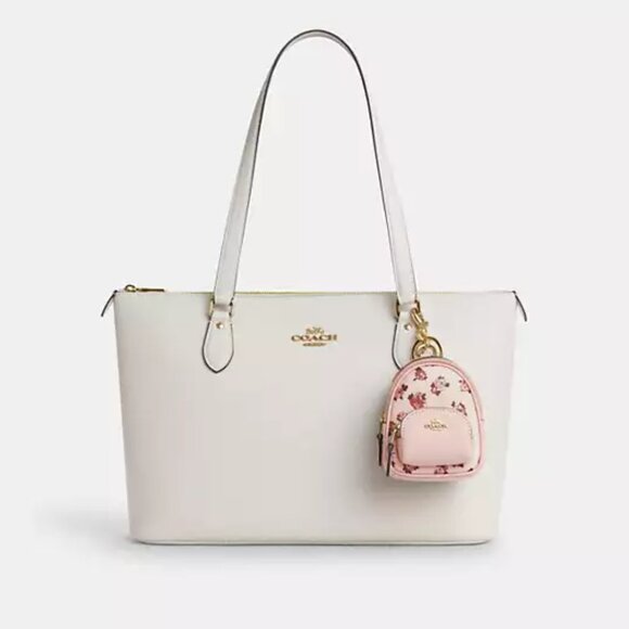 NWT 🌸 COACH 🌸 Mini Court Backpack Bag Charm With Rosette Print - Picture 2 of 5